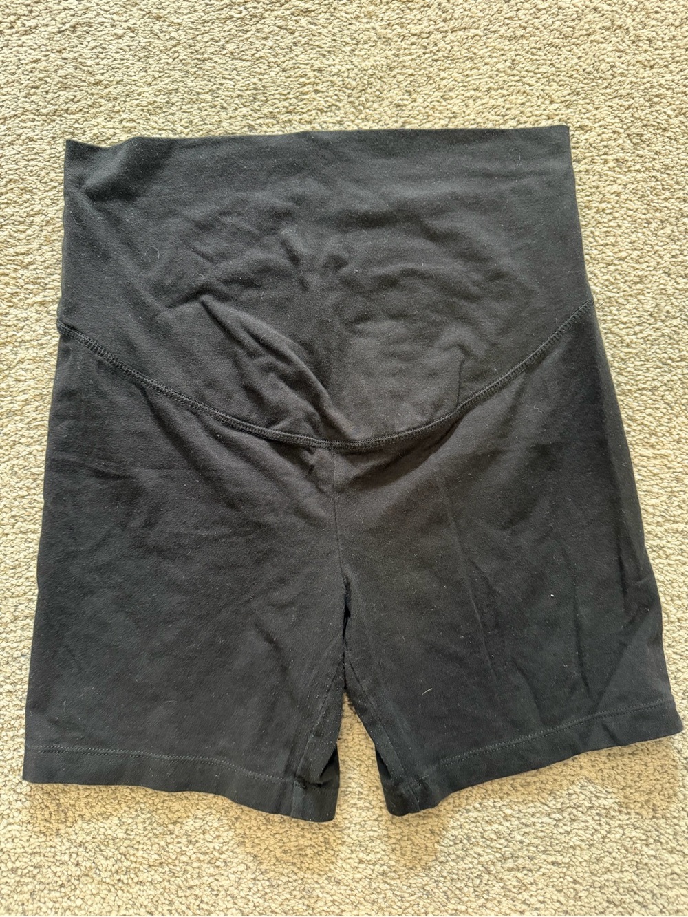 Women’s Black Maternity Biker Shorts